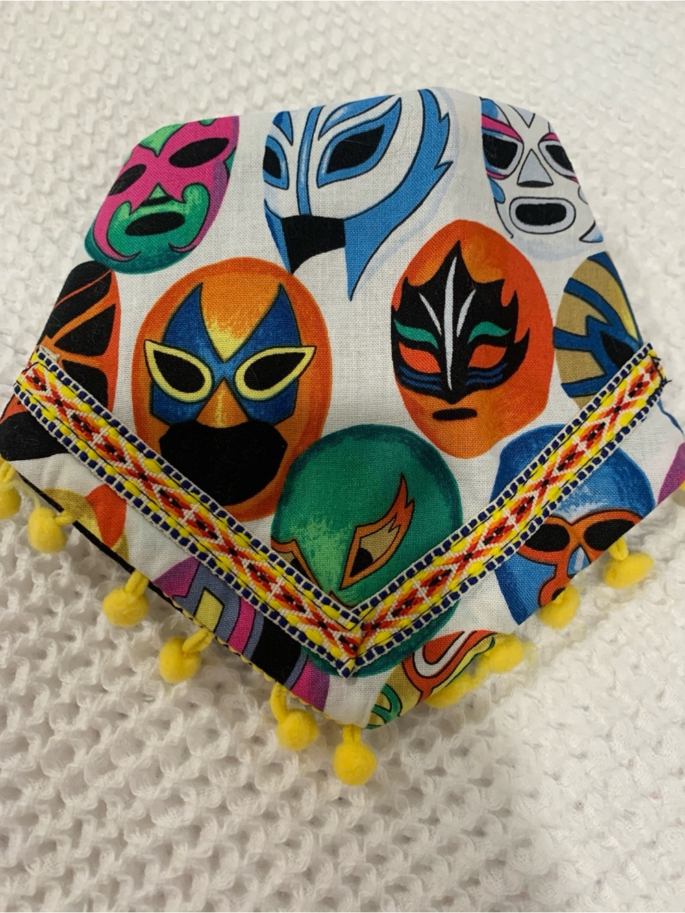 Colorful Luchador doggie bandana